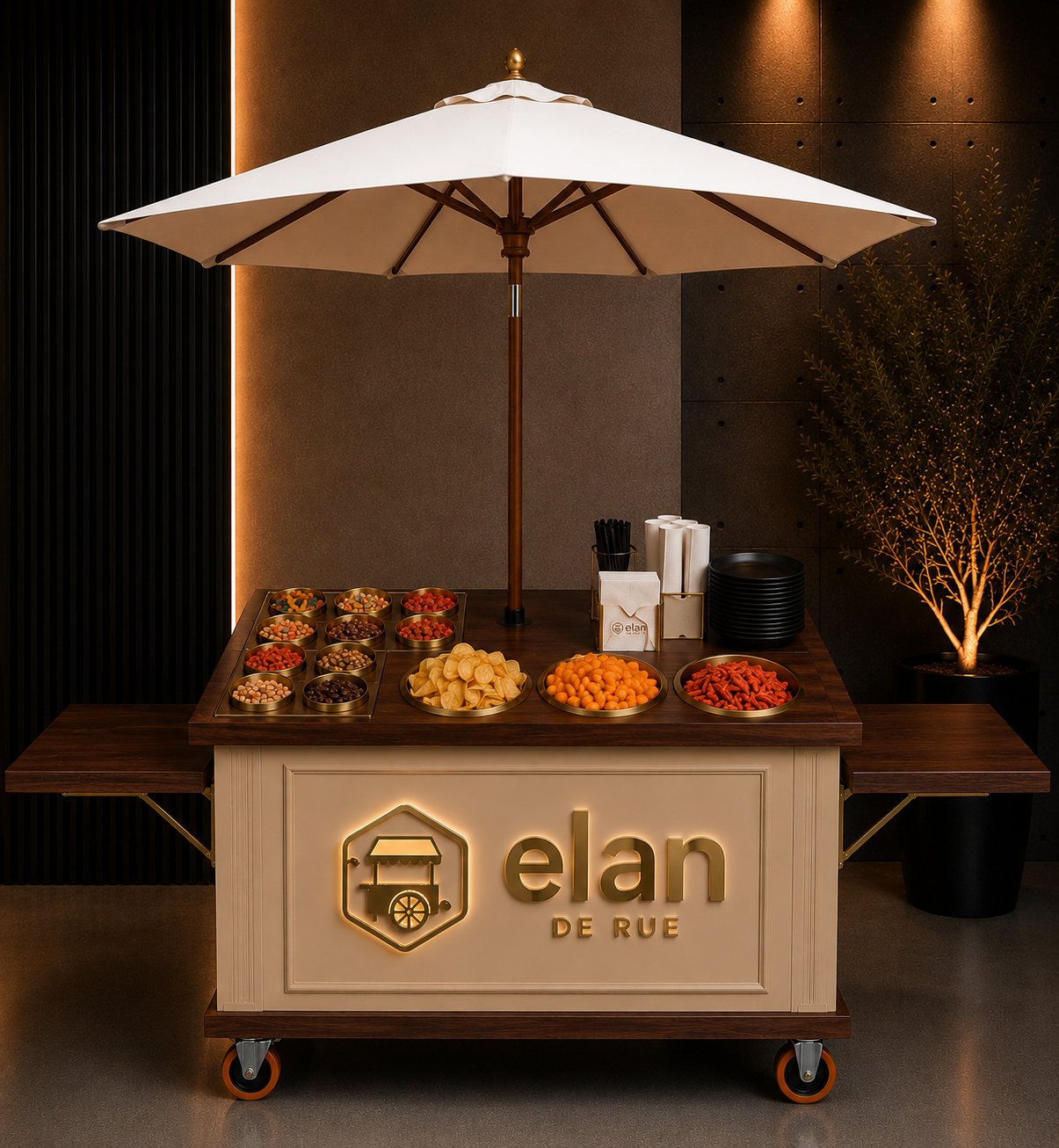 Carrito Elan de Rue para snacks