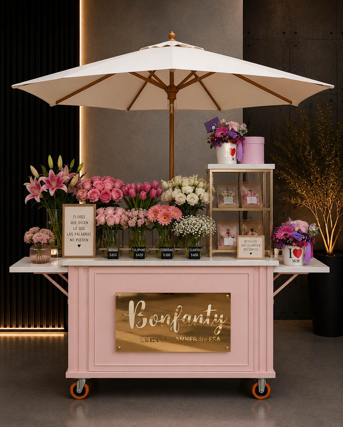 Carrito para floristeria